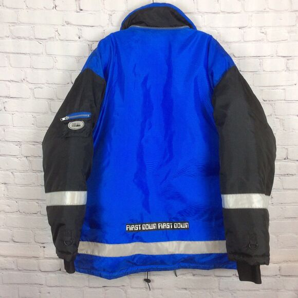 Vintage First Down Ski Jacket Mens Sz XXL Techno Street Wear Snow HeavyDuty Blue - Picture 3 of 12